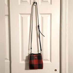 Coach Mini Town Bucket Bag With Buffalo Plaid Print